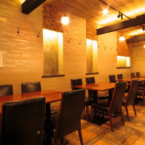 A stylish store.You can eat and drink in a calm atmosphere.How about using it for adult anniversaries, dates, and private parties? We have available course and party menus.