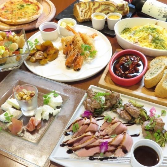 Large Plate Party Course Premium ☆ 2.5 hours all-you-can-drink included ♪ Total of 8 dishes for 8,800 yen (tax included) + 1000 yen, including draft beer!