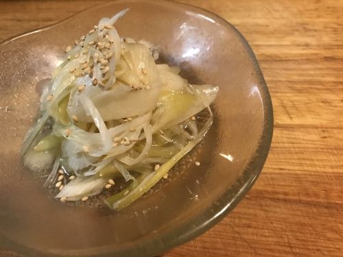 Lightly pickled green onions