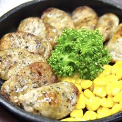 ソーセージの鉄板焼き