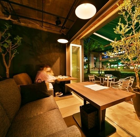 Open terrace seats are also available at "NINE CAFE".