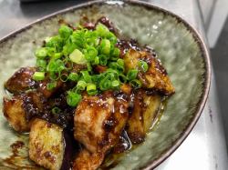 Stir-fried eggplant with meat and miso