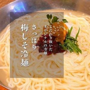 Refreshing plum and shiso cold noodles