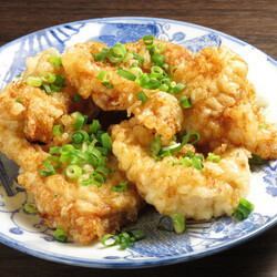 Served with a secret sauce [chicken tempura]