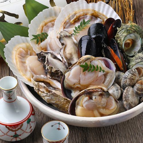 Fresh seafood shellfish hot pot