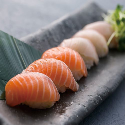 fresh fish nigiri sushi