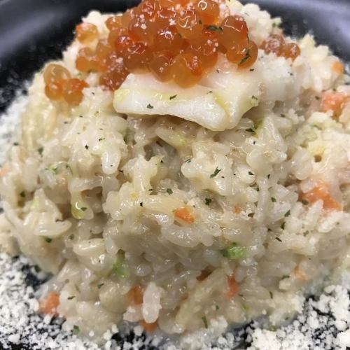 Hokkaido scallop and shrimp cream risotto