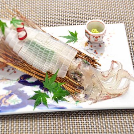 Food only <Snow Course> Live squid sashimi Seasonal Japanese banquet