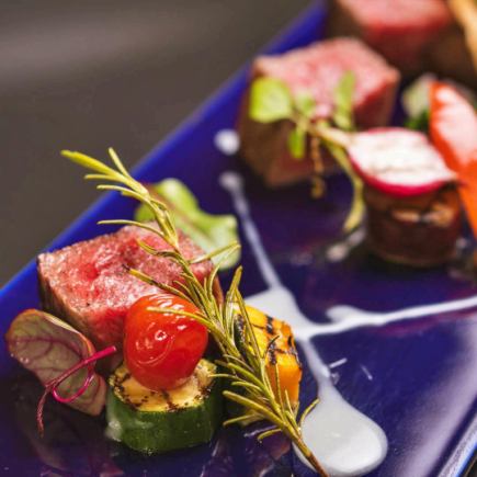 Food only <Meat Kaiseki Kobai> Horse sashimi, Wagyu beef, etc.