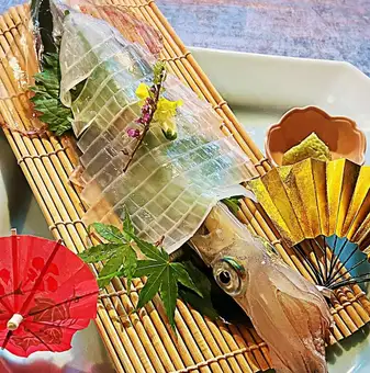 鮮魷魚刺身