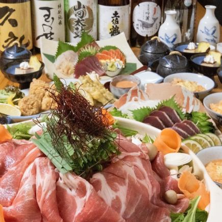 【忘年会・新年会コース】キムチ鍋・鮮魚盛り3種・肉寿司など全9品2時間飲み放題付き6,000円