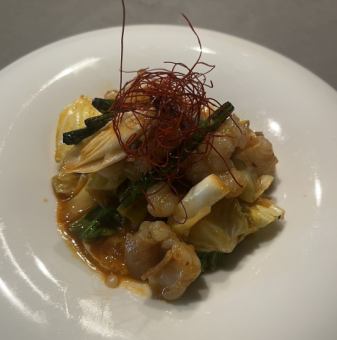 プリプリホルモンの旨味噌炒め