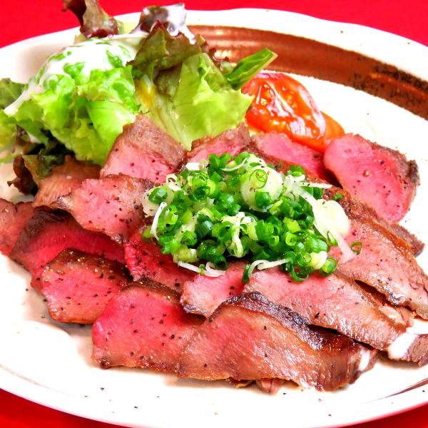 Grilled beef tongue steak