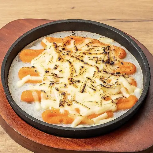 Mentaiko (spicy cod roe) and grated yam with cheese
