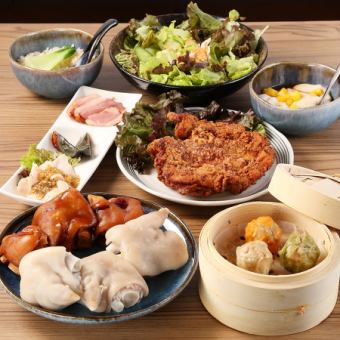 【宝宝バオバオコース】特製豚足メインの全7品！生ビールもOKな120分飲み放題付き5000円◎