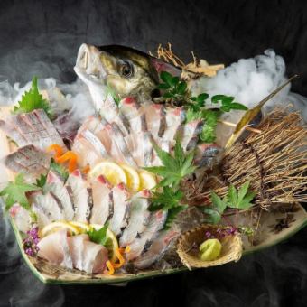活〆シマアジ造り(3～4人前)