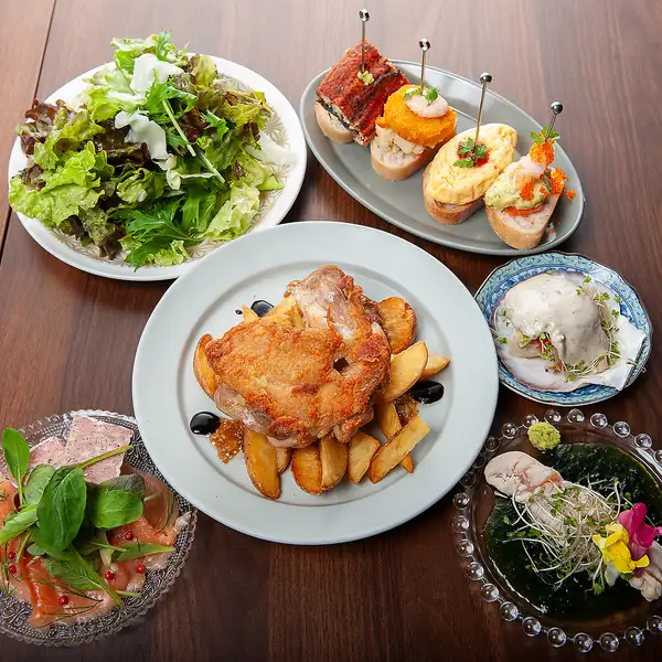 【2H飲み放題付】平日限定☆大満足コース　全７品　4,500円(税抜)