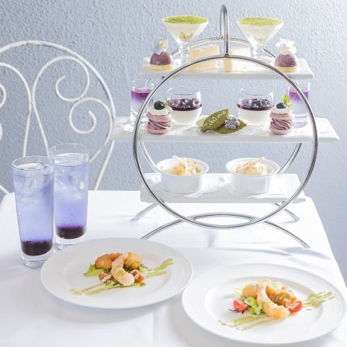 [Reservation required] [June only] Ajisai Afternoon tea Set