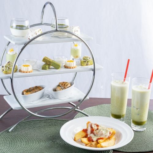 【要予約】【3月限定】抹茶×ホワイト Afternoon tea Set アフタヌーンティーセット