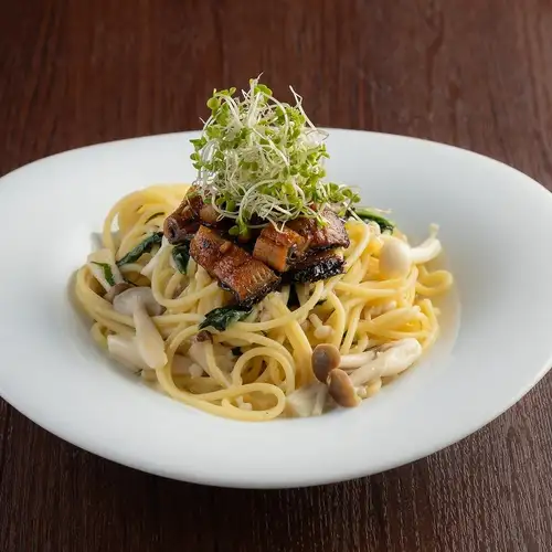 炙り鰻と山葵バターの和風パスタ　+￥550(税込)