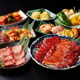 ["Hide" Uchida Kaiseki Course] Enjoy top-grade kalbi and skirt steak ≪15 dishes in total≫ 4,840 yen (tax included)