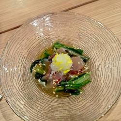 天然あじのお浸し