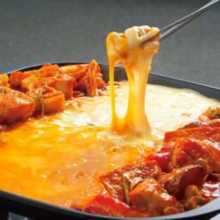 【当日予約OK！】お席3時間！全6品チーズタッカルビコース　飲み放題付き 4,500円