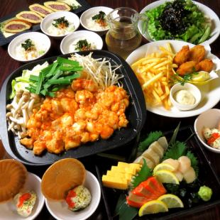 [Same-day reservations accepted!] 2-hour seating! Domestic beef offal teppanyaki and seafood course with all-you-can-drink for 5,000 yen