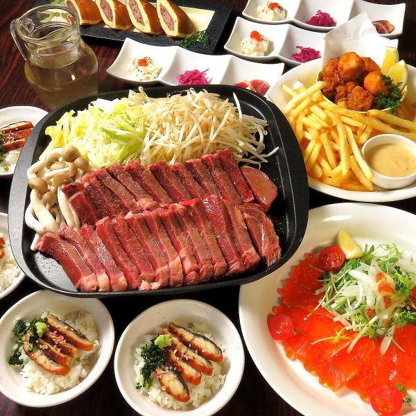 ホットペッパー限定！ステーキと鰻ひつまぶしの至福コース　プレミアム飲み放題付 6,000円→5,000円