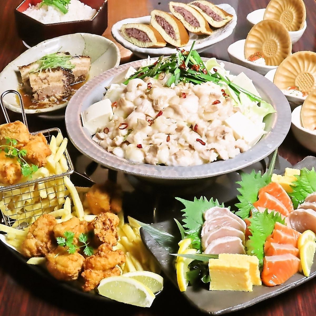 계절의 식재료를 사용한 요리와 종류 풍부한 음료 무제한 ♪ 각종 연회에 ◎