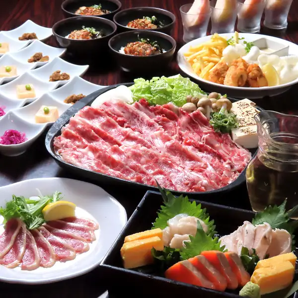 ホットペッパー限定！黒毛和牛すき焼きと鰻ひつまぶしの至福コース　プレミアム飲み放題付 6500円→6000円