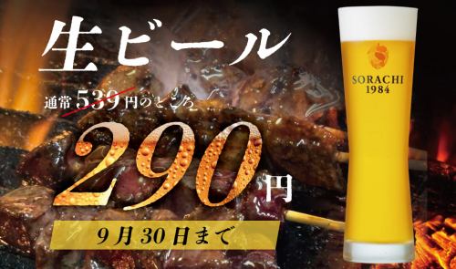 Beer 290 yen campaign