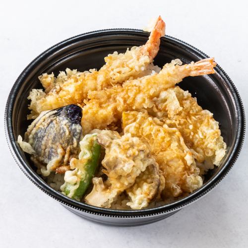 海老と野菜の天丼