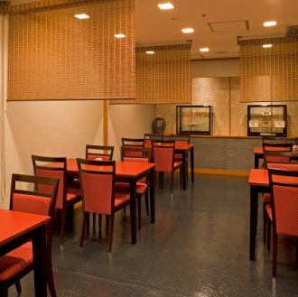 We have tables available where you can enjoy casual conversation while eating.