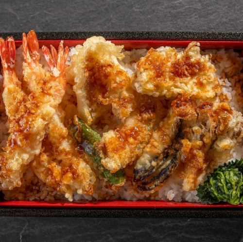 새우와 야채 천중