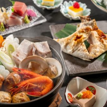 【저녁 식사】 ◇ 전골 냄비 코스 ◇ 음료 무제한 1 인당 7,500 엔