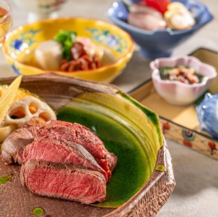 【夕食】　◆和牛ステーキ会席　3月◆　お一人様7,500円