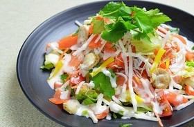 Seafood potato salad