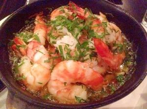 Ajillo with plenty of shrimp
