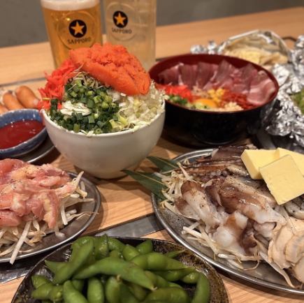 【団ちゃんコース】《2時間飲み放題付》★新年会におすすめ★もんじゃと3種海鮮盛り合わせ♪