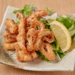 Fried squid tentacles