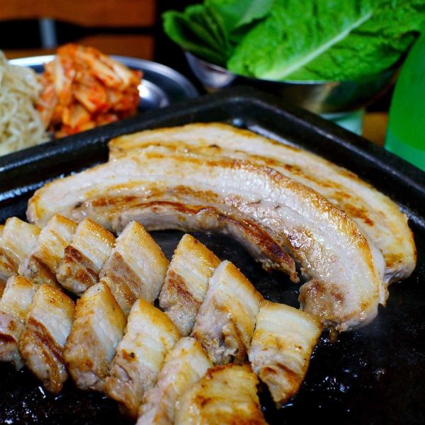 ◆Excellent “Samgyeopsal” made with branded pork “Bimyeong”◆