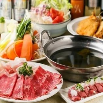 【2時間食べ放題×飲み放題付き】豚肉しゃぶ鍋コース 5400円！