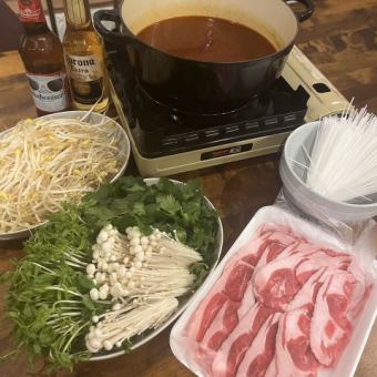 女子会に最適♪どんな季節にもぴったりの火鍋ラムしゃぶコース！【飲み放題コース】3980円～