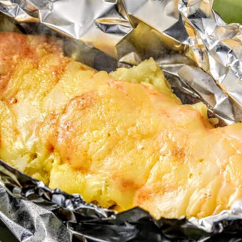 Grilled potato mentaiko cheese in foil
