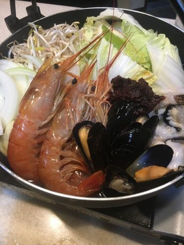 Korean seafood course