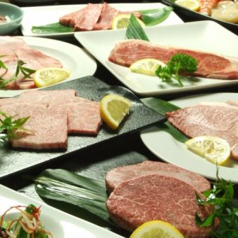 ◆ 11 dishes in total ◆ 120 minutes of all-you-can-drink included! Assorted 2 types of tongue, Wagyu ribs, etc. [Full course 6,100 yen]