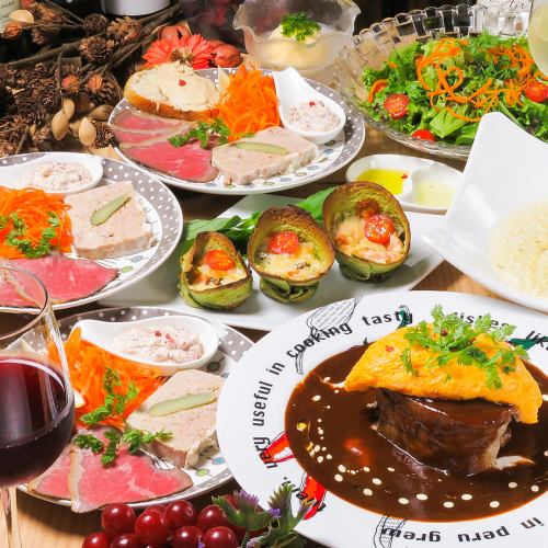 2.5 hours all-you-can-drink dessert message available ★ 7 dishes including Japanese beef steak and luxurious appetizer platter