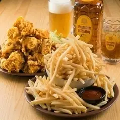 【組数限定】『宮崎地鶏の唐揚げ＆ポテト食べ放題コース』全7品 2時間4,000円⇒3,300円！