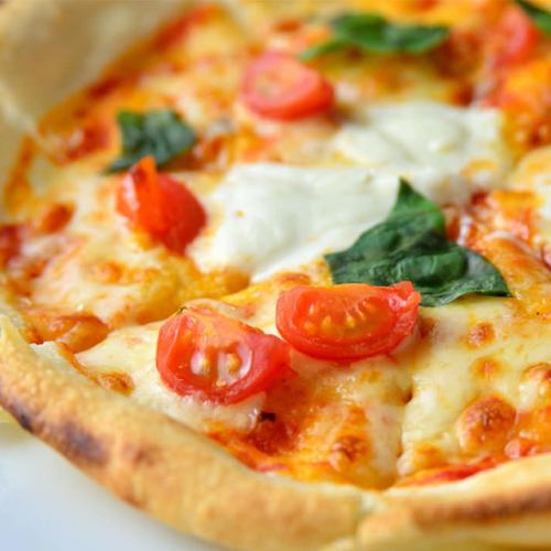Red pizza margherita